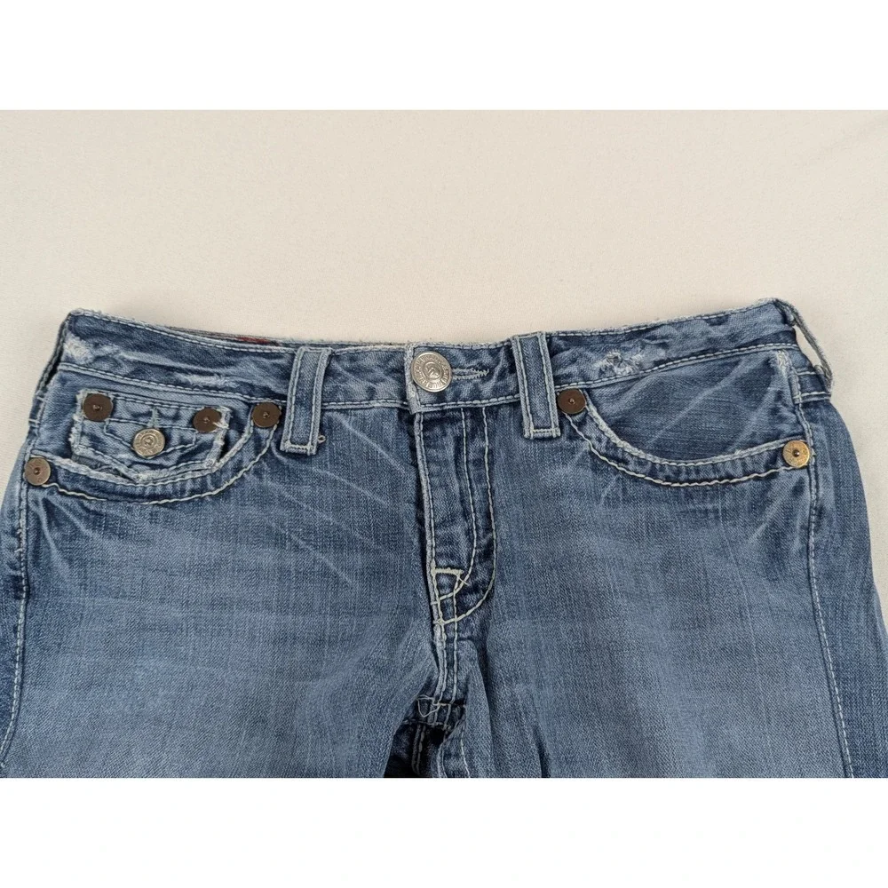 True Religion Billy Big T Mens Blue Bootcut Jeans Size 31 Made in USA